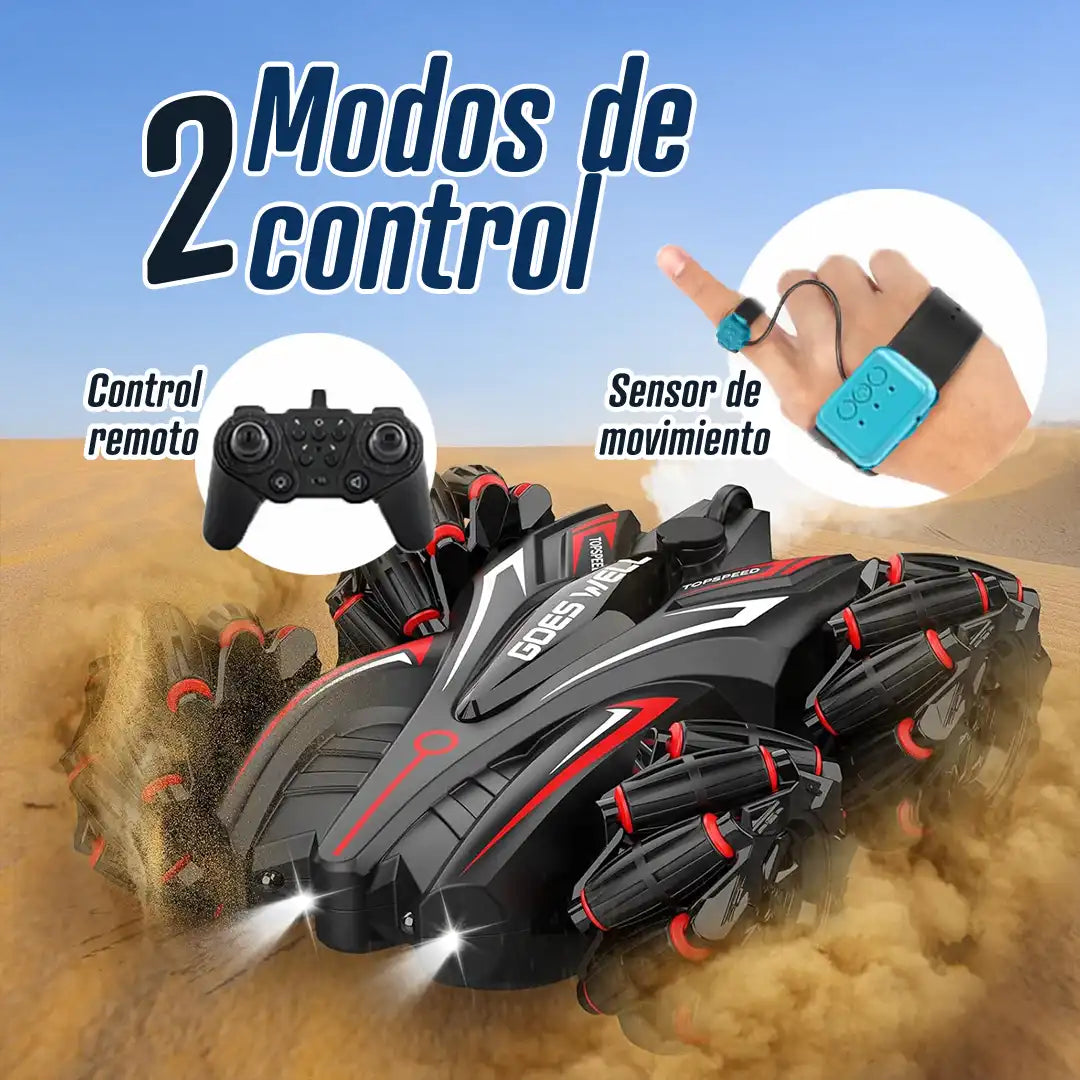 Carro Indestructible con sensor de movimientos, auto todo terreno con control remoto y sensor de movimientos.