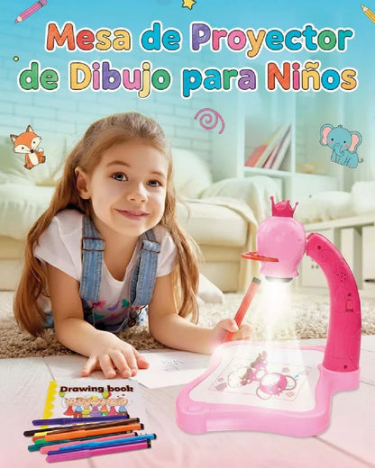 Mesa de Dibujo Infantil con Proyector Creativo 3 en 1